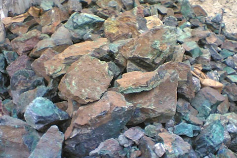 Trituración de minerales de cobre